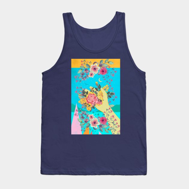 HAND OF FLOWERS Tank Top by Showdeer